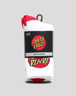 Boys' Classic Dot Crew Socks 4 Pack