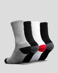 Boys' Classic Dot Crew Socks 4 Pack