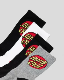 Boys' Classic Dot Crew Socks 4 Pack