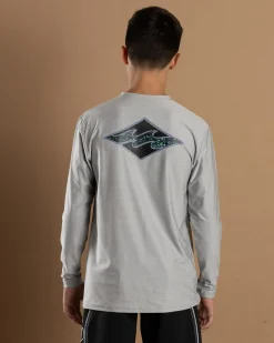 Boys' Diamond Shoreline Long Sleeve Rash Vest