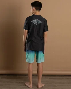 Boys' Diamond Shoreline Short Sleeve Rash Vest