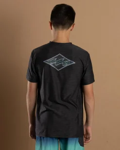 Boys' Diamond Shoreline Short Sleeve Rash Vest