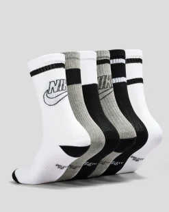 Boys' Everyday Crew Socks 6 Pack