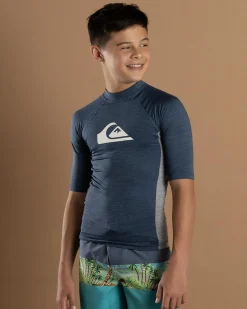 Boys' Everyday UPF50 Comp Short Sleeve Rash Vest