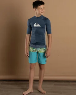 Boys' Everyday UPF50 Comp Short Sleeve Rash Vest