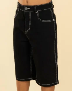 Boys' Flamed Collegiate Arch Denim Shorts