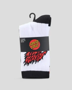 Boys' Flamed Stack Upside Down Crew Socks 2 Pack