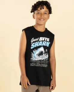 Boys' Great Bite Shark Muscle Tank