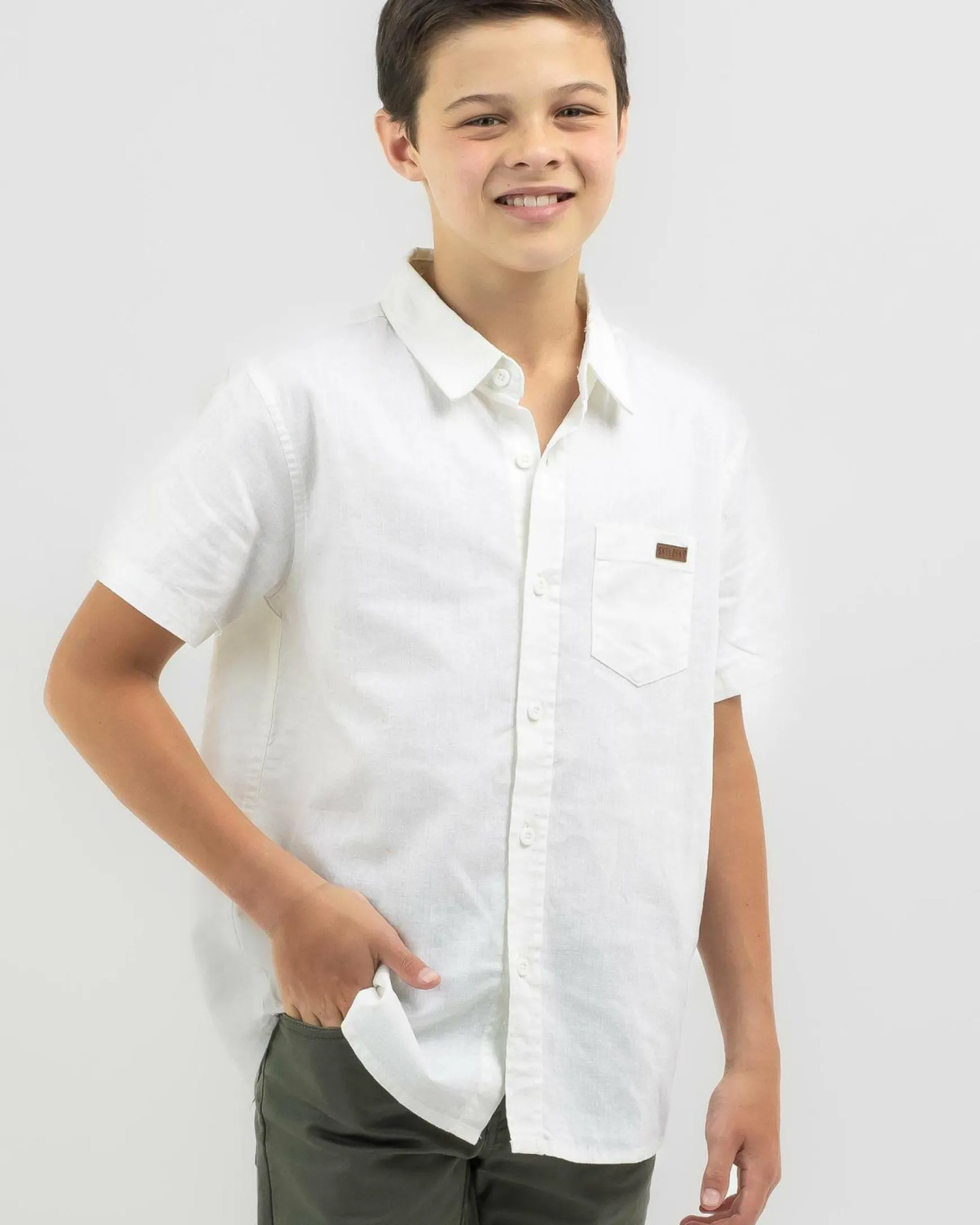 Boys' Hemp Short Sleeve Shirt