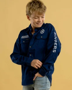 Boys' Jackaroo Full Button Work Long Sleeve Shirt