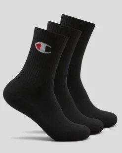 Boys' Large Sport C Logo Crew Socks 3 Pack