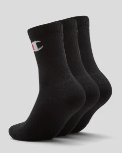 Boys' Large Sport C Logo Crew Socks 3 Pack