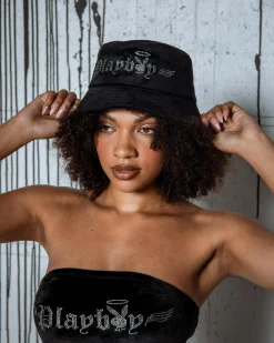 Bunny Angel Diamonte Bucket Hat