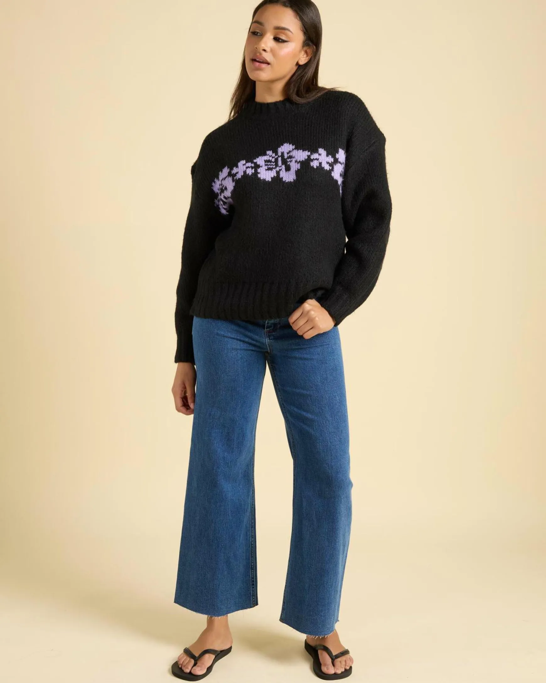 Cala Nights Hibiscus Knit Sweater
