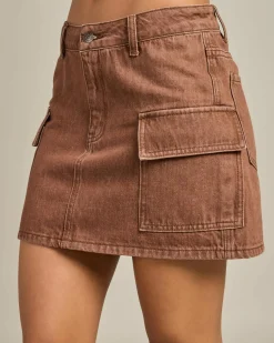 Cargo Denim Mini Skirt