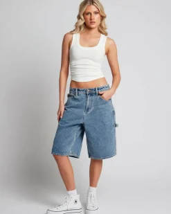 Chainmail Denim Shorts