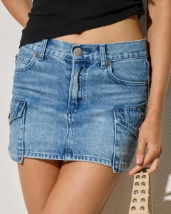 Claire Cargo Denim Skirt