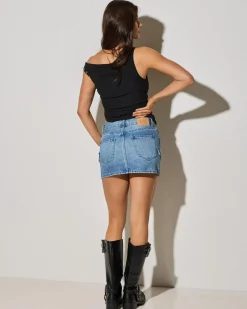 Claire Cargo Denim Skirt