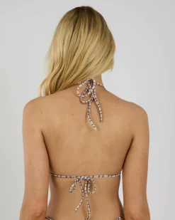 Claire Plaid Slide Triangle Bikini Top