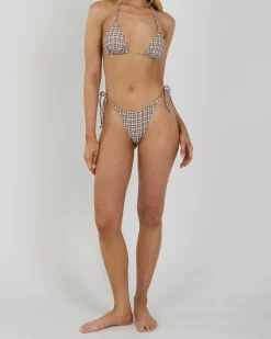 Claire Plaid Slide Triangle Bikini Top