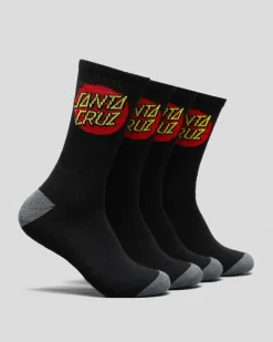 Classic Dot Crew Socks 4 Pack