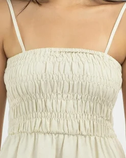 Classic Shirred Mini Dress