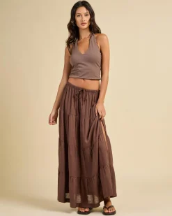 Classic Tiered Maxi Skirt