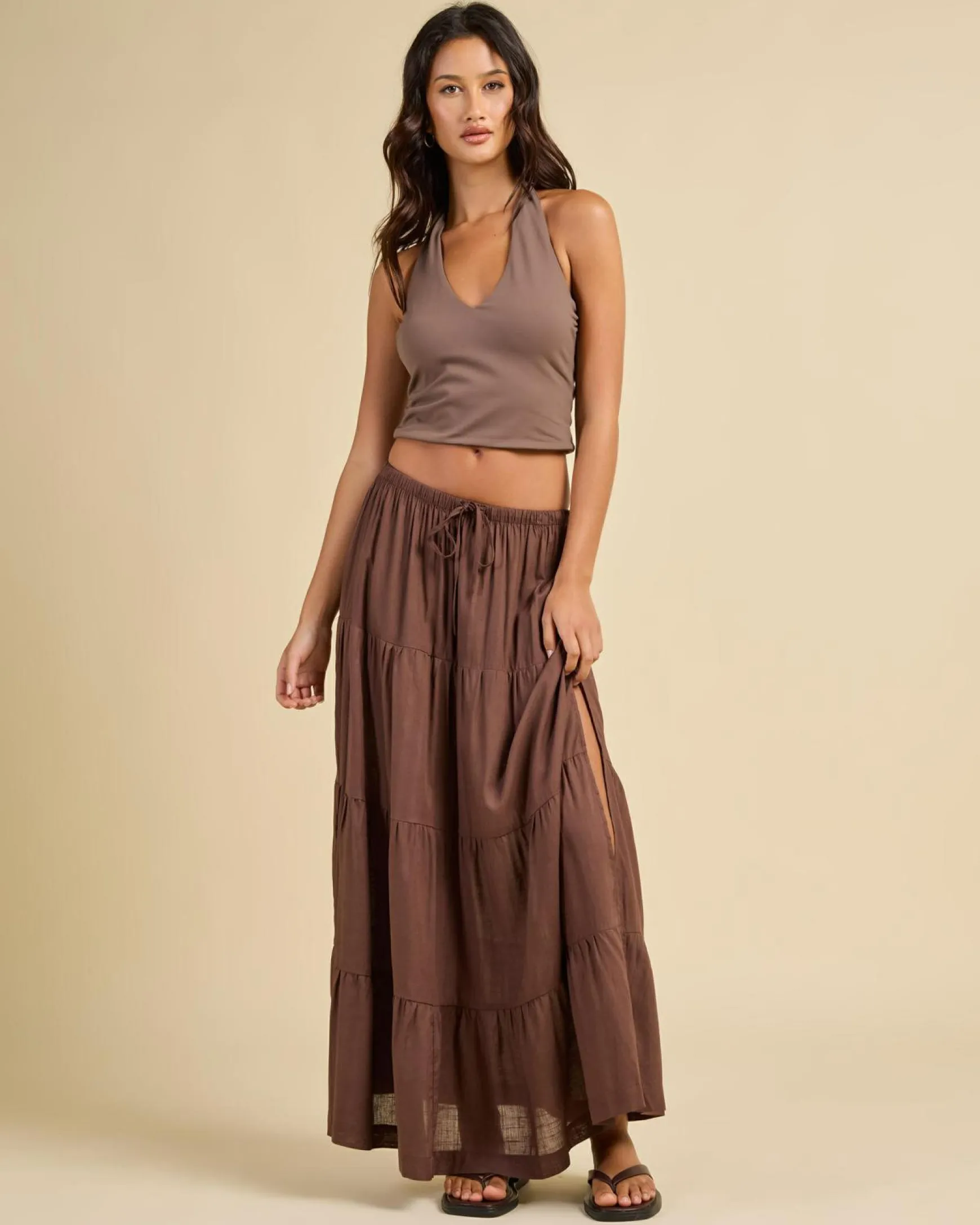 Classic Tiered Maxi Skirt