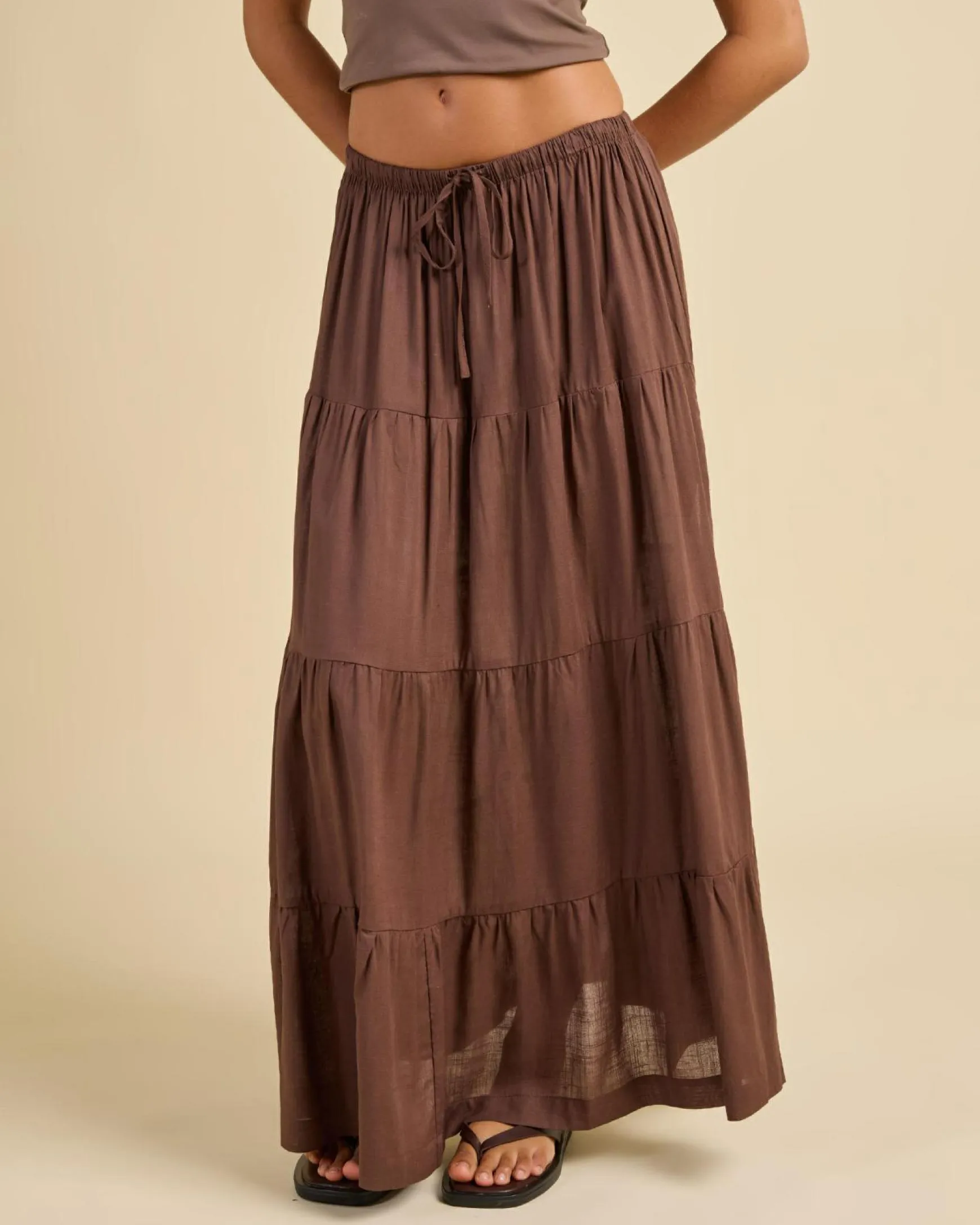Classic Tiered Maxi Skirt