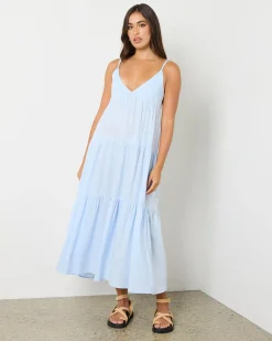 Classic Tiered Midi Dress