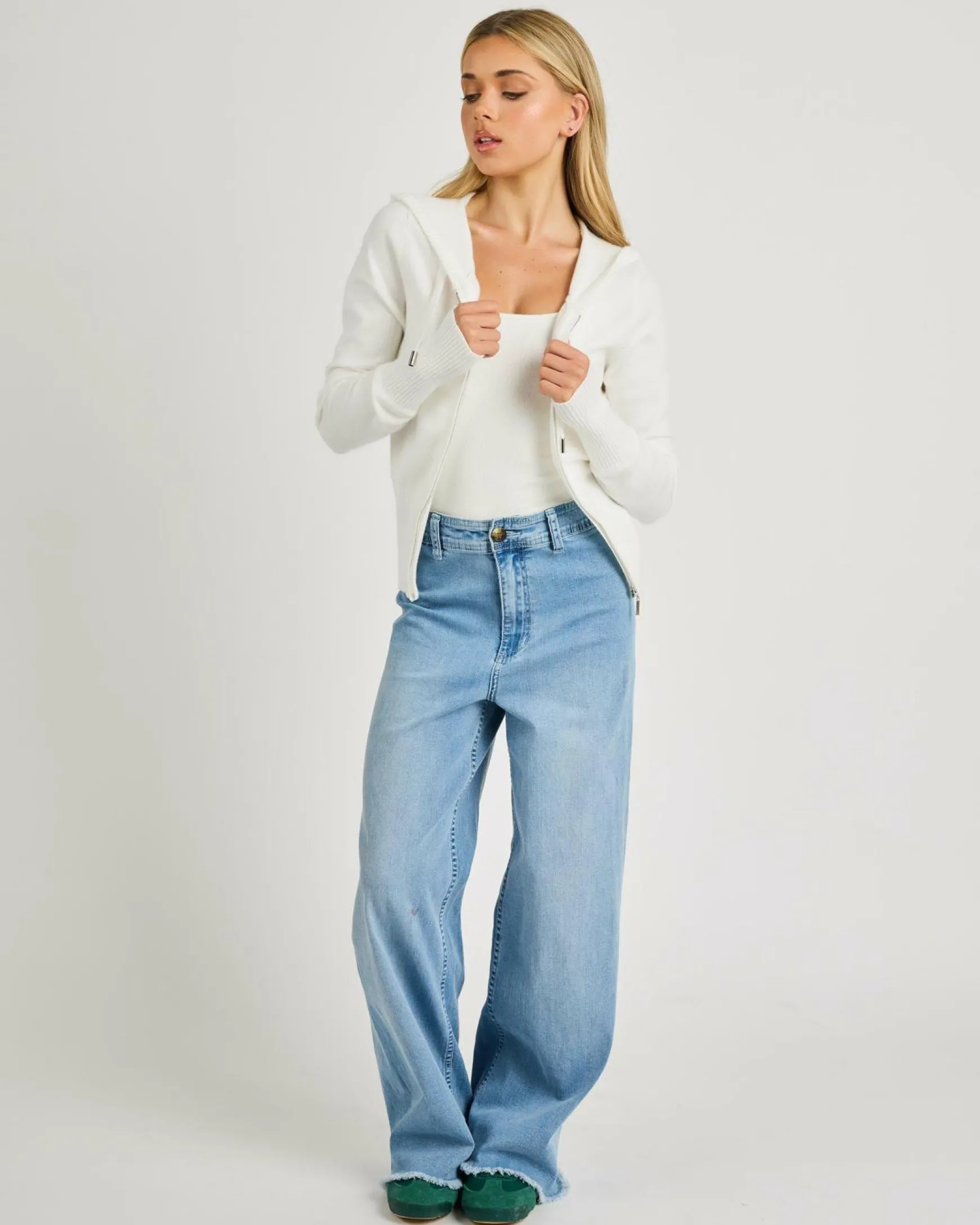 Cora Hooded Zip Knit Jumper