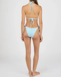 Cove Stripe Tie Side High Cut Bikini Bottom