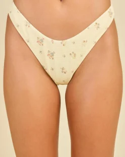 Dahlia Floral Hi Cut Bikini Bottom