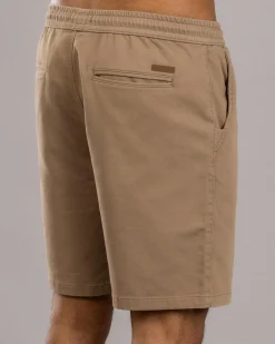 Division Elastic Waist Shorts