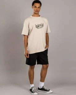 Division Elastic Waist Shorts