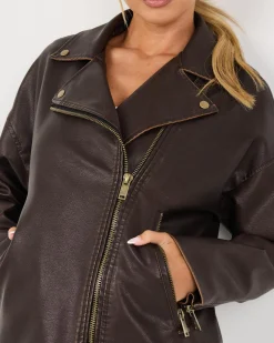 Drifter Faux Leather Biker Jacket