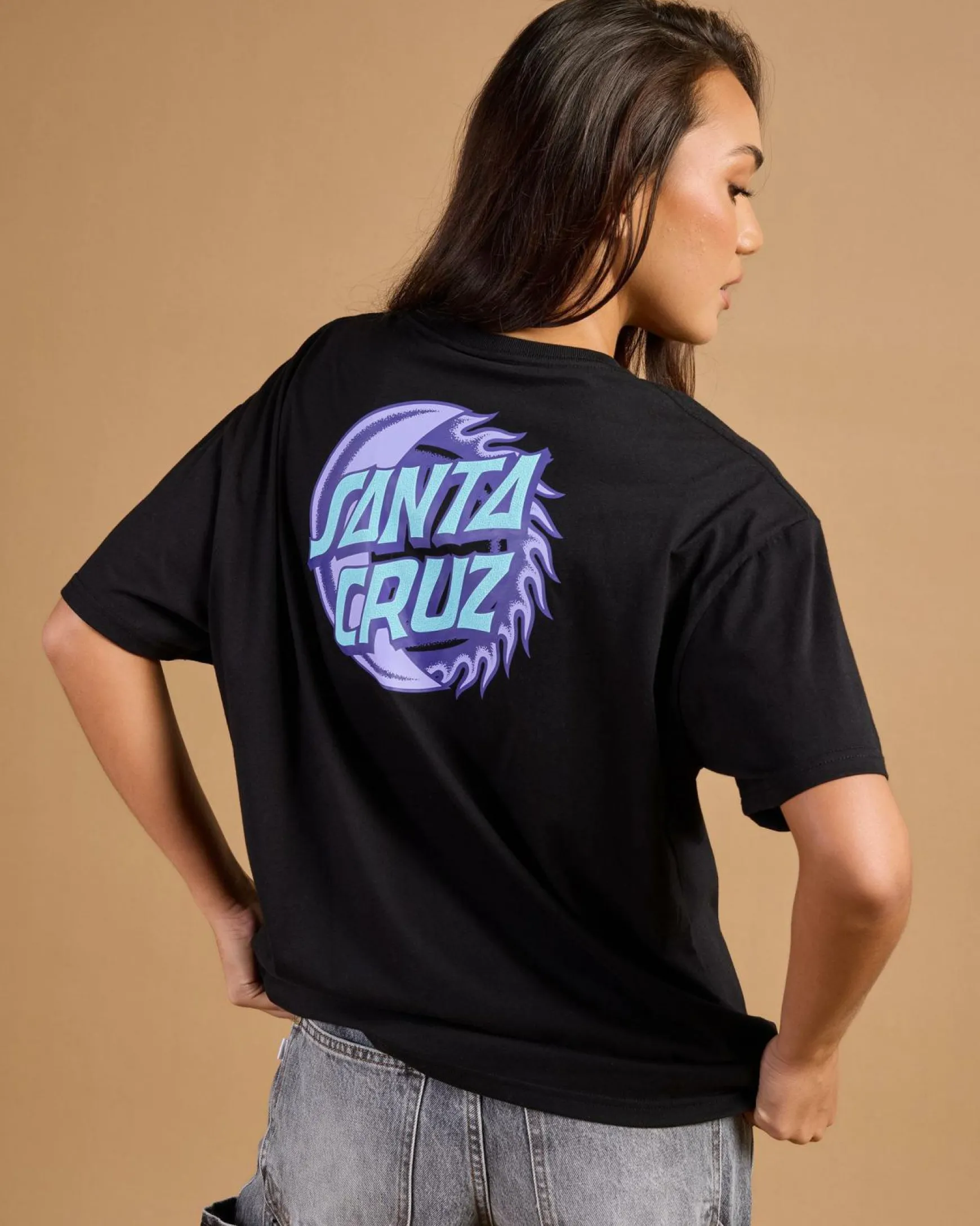 Eclipse Dot Strip Oversized T-Shirt