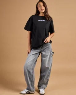 Eclipse Dot Strip Oversized T-Shirt