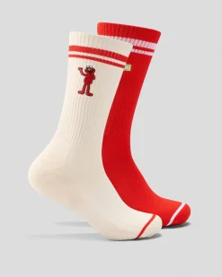 Elmo Sneaker Sock 2 Pack
