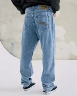 Embroided Denim Standard Jeans