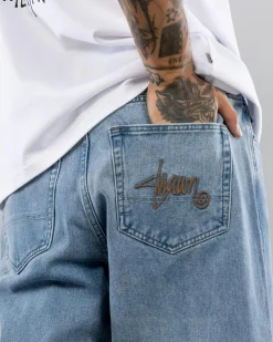 Embroided Denim Standard Jeans
