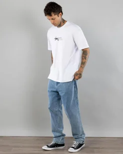 Embroided Denim Standard Jeans