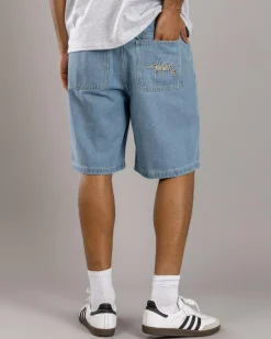 Embroidered Denim Shorts