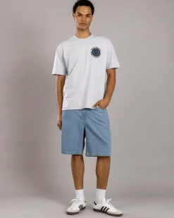 Embroidered Denim Shorts