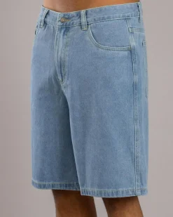 Embroidered Denim Shorts
