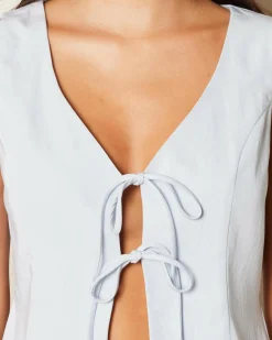 Emmi Cupro Tie Front Vest