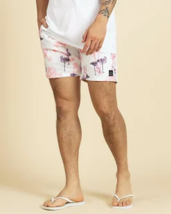 Feather Elastic Waist Shorts