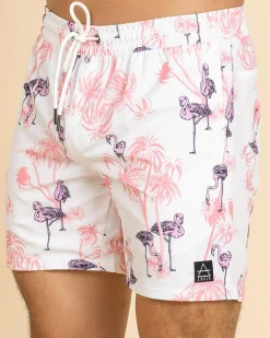 Feather Elastic Waist Shorts