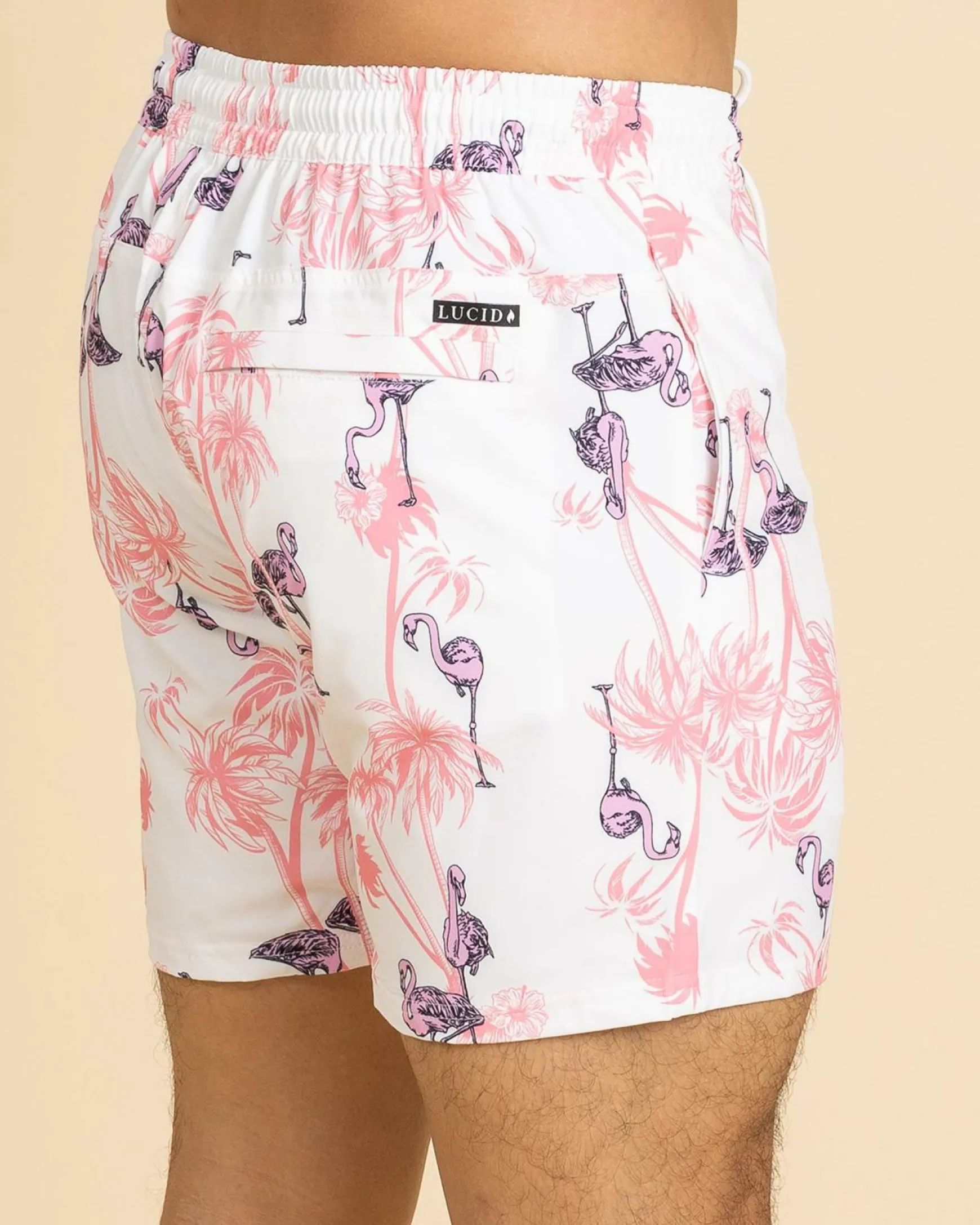 Feather Elastic Waist Shorts