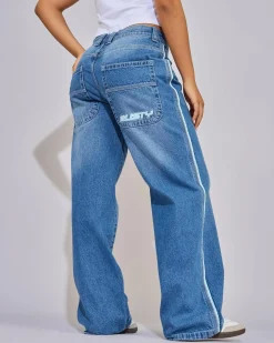Flip Mommy Low Rise Wide Leg Denim Jeans